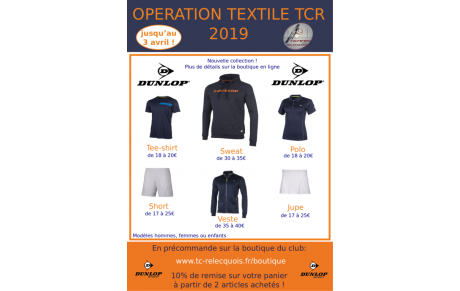 Opération textile DUNLOP