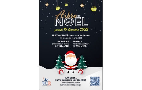 ARBRE DE NOËL du TCR, samedi 10/12/2022